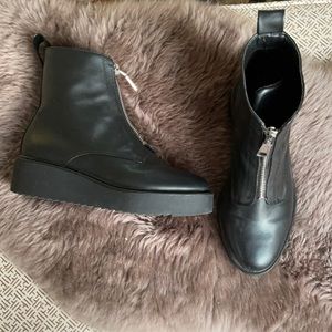 Black ankle zip up Boots